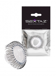 Эластичное эрекционное кольцо с длинными черными «ресничками» - Sextaz - в Нижневартовске купить с доставкой