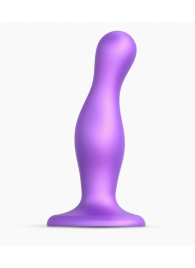 Фиолетовая насадка Strap-On-Me Dildo Plug Curvy size M - Strap-on-me - купить с доставкой в Нижневартовске