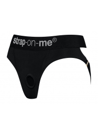 Черные трусики для насадок Heroine Lingerie Harness - size XL - Strap-on-me - купить с доставкой в Нижневартовске