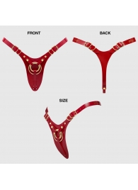 Красный пояс для фиксации насадок Strap-On-Me Leatherette Harness Fabulous - Strap-on-me - купить с доставкой в Нижневартовске