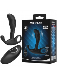 Черный изогнутый массажёр простаты с вибрацией и пультом ДУ - Baile - в Нижневартовске купить с доставкой