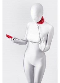 Красный ошейник с подкладкой из меха - ToyFa - купить с доставкой в Нижневартовске