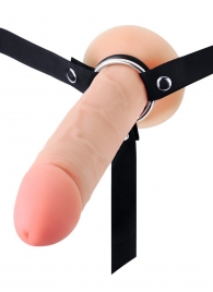 Мужской полый страпон на регулируемых ремешках - 22 см. - Sex Expert - купить с доставкой в Нижневартовске