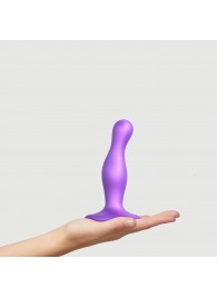 Фиолетовая насадка Strap-On-Me Dildo Plug Curvy size S - Strap-on-me - купить с доставкой в Нижневартовске