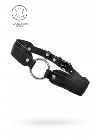 Черный кожаный чокер-ошейник со скруглёнными углами - Pecado - купить с доставкой в Нижневартовске