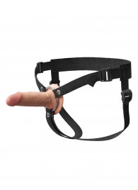 Телесный пустотелый фаллопротез 5’’ Hollow Silicone Strap-On - 14 см. - Pipedream - купить с доставкой в Нижневартовске