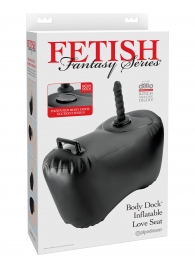 Черное надувное кресло с платформой для фиксации дилдо Body Dock Inflatable Love Seat - Pipedream - купить с доставкой в Нижневартовске