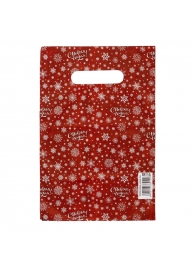 Красный подарочный новогодний пакет с вырубной ручкой (20х30 см) - Сима-Ленд - купить с доставкой в Нижневартовске