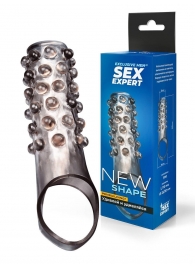 Дымчатая насадка на пенис с выпуклостями - 11 см. - Sex Expert - в Нижневартовске купить с доставкой