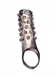 Дымчатая насадка на пенис с выпуклостями - 11 см. - Sex Expert - в Нижневартовске купить с доставкой