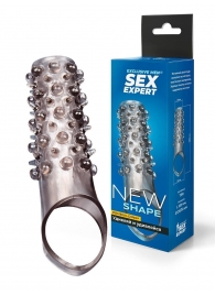 Дымчатая насадка на пенис с шипами и выпуклостями - 12 см. - Sex Expert - в Нижневартовске купить с доставкой