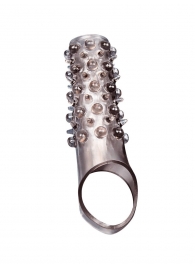 Дымчатая насадка на пенис с шипами и выпуклостями - 12 см. - Sex Expert - в Нижневартовске купить с доставкой