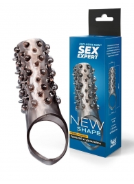 Дымчатая насадка на пенис с шипами и выпуклостями - 12,5 см. - Sex Expert - в Нижневартовске купить с доставкой