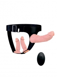 Женский страпон с 3 насадками и вибрацией - Erowoman-Eroman - купить с доставкой в Нижневартовске