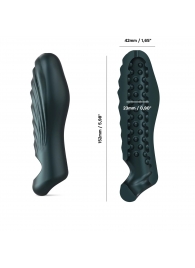 Серая силиконовая насадка на пенис с подхватом Manwan Ryzer - Manwan - в Нижневартовске купить с доставкой