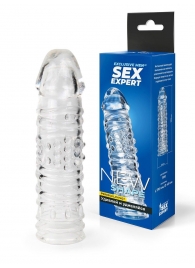 Прозрачная закрытая насадка на пенис - 17 см. - Sex Expert - в Нижневартовске купить с доставкой
