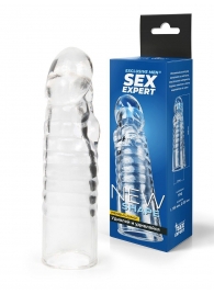 Прозрачная закрытая насадка на член - 15 см. - Sex Expert - в Нижневартовске купить с доставкой