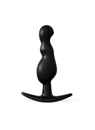 Черная фигурная анальная втулка - 8,5 см. - Sex Expert