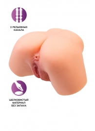 Телесный реалистичный мастурбатор-полуторс с 2 любовными входами - No Name - в Нижневартовске купить с доставкой
