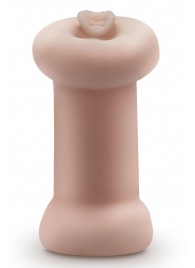 Телесный люминесцентный двусторонний мастурбатор Tasha - Blush Novelties - в Нижневартовске купить с доставкой