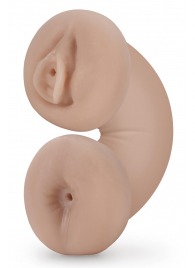 Телесный люминесцентный двусторонний мастурбатор Tasha - Blush Novelties - в Нижневартовске купить с доставкой