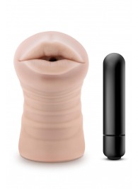 Телесный мастурбатор-ротик Nicole Vibrating Masturbator - Blush Novelties - в Нижневартовске купить с доставкой