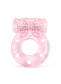 Розовое эрекционное виброкольцо с бабочкой - 1137 - в Нижневартовске купить с доставкой