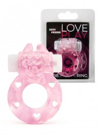 Розовое эрекционное виброкольцо в форме зайчика - 1137 - в Нижневартовске купить с доставкой