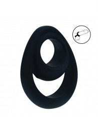 Черное эрекционное кольцо Double Ergo Silicone Cockring - Shots Media BV - в Нижневартовске купить с доставкой