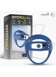 Синее интерактивное эрекционное виброкольцо Rank - Intoyou - в Нижневартовске купить с доставкой