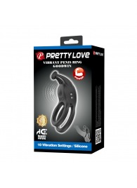 Черное перезаряжаемое виброкольцо Goodwin - Baile - в Нижневартовске купить с доставкой