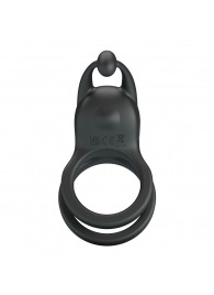 Черное перезаряжаемое виброкольцо Goodwin - Baile - в Нижневартовске купить с доставкой