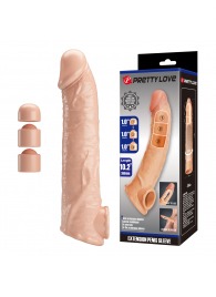 Телесный фаллоудлинитель с подхватом мошонки Silas - 26 см. - Baile - в Нижневартовске купить с доставкой