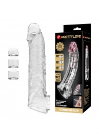 Прозрачный фаллоудлинитель с подхватом мошонки Silas - 26 см. - Baile - в Нижневартовске купить с доставкой
