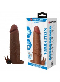 Коричневая насадка на пенис Quillon - 20 см. - Baile - в Нижневартовске купить с доставкой