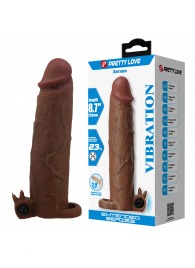 Коричневая насадка на пенис Xerxes - 22 см. - Baile - в Нижневартовске купить с доставкой