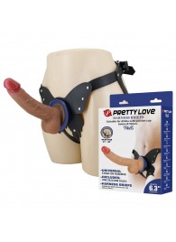 Поясной страпон Wells: трусики в форме бабочки и фаллоимитатор-насадка - Baile - купить с доставкой в Нижневартовске