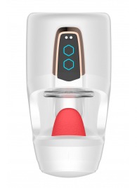 Белый мастурбатор с язычком и возвратно-поступательными движениями - Secwell - в Нижневартовске купить с доставкой