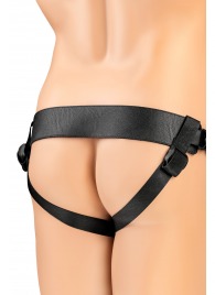 Телесный фаллопротез на черных ремнях Conall - 15 см. - ToyFa - купить с доставкой в Нижневартовске