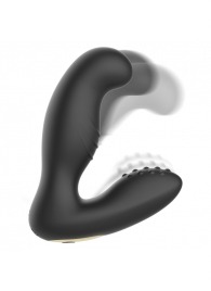 Черный вибромассажер простаты с ротацией и пультом ДУ - Ibiza - в Нижневартовске купить с доставкой