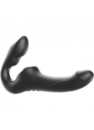 Черный безремневой страпон с 3 моторами - Ibiza - купить с доставкой в Нижневартовске