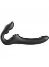 Черный безремневой страпон с 3 моторами - Ibiza - купить с доставкой в Нижневартовске