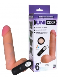 Фаллическая насадка Харнесс UNICOCK 6  с вибрацией - 18 см. - LOVETOY (А-Полимер) - купить с доставкой в Нижневартовске