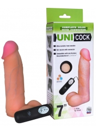 Фаллическая насадка Харнесс UNICOCK 7  с вибрацией - 19 см. - LOVETOY (А-Полимер) - купить с доставкой в Нижневартовске