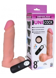 Фаллическая насадка Харнесс UNICOCK 8  с вибрацией - 20 см. - LOVETOY (А-Полимер) - купить с доставкой в Нижневартовске