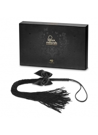 Чёрная плётка Lilly Whip Bijoux - Bijoux Indiscrets - купить с доставкой в Нижневартовске