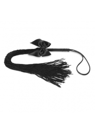 Чёрная плётка Lilly Whip Bijoux - Bijoux Indiscrets - купить с доставкой в Нижневартовске