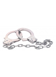 Наручники из металла с длинной цепочкой CHROME HANDCUFFS METAL HANDCUFFS W. KEY - NMC - купить с доставкой в Нижневартовске