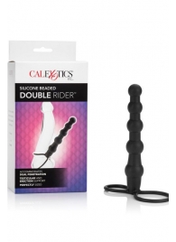 Насадка на пенис для двойного проникновения Silicone Beaded Double Rider - 14 см. - California Exotic Novelties - в Нижневартовске купить с доставкой