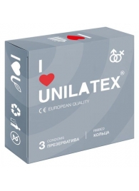 Презервативы с рёбрами Unilatex Ribbed - 3 шт. - Unilatex - купить с доставкой в Нижневартовске